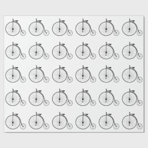 Presente Papel de empacotamento do padrão da bicicleta de V
