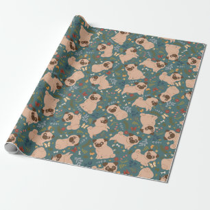 Presente Papel de empacotamento do padrão de puppy
