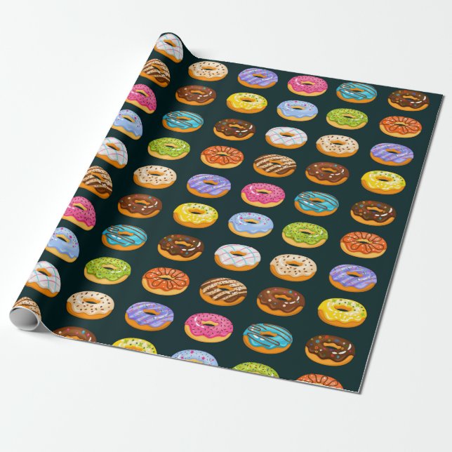 Presente Papel de empacotamento do padrão de rosquinha (Desenrolado)