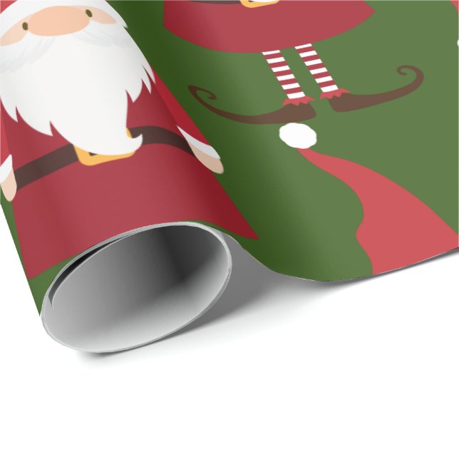 Presente Papel de empacotamento do padrão Gnomo de Natal bo (Ponta do rolo)