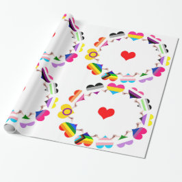 Presente Papel de empacotamento do sinalizador de orgulho 2