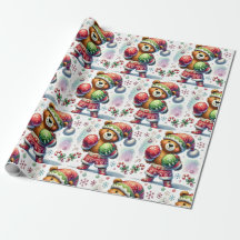 Papel de empacotamento do Urso de Feriado de Sombr