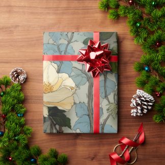 Presente Papel de empacotamento Floral Elegante Vintage | B