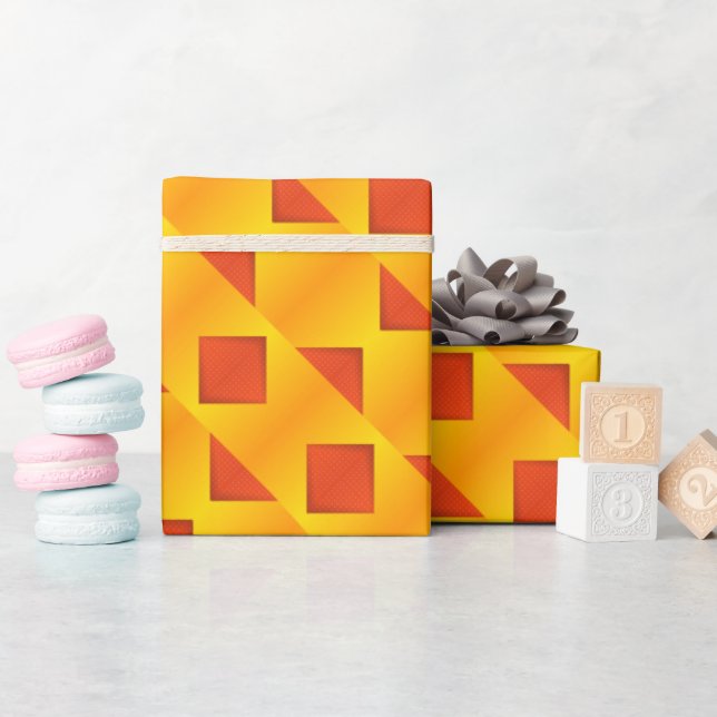 Presente Papel de empacotamento geométrico (Chá de bebê)