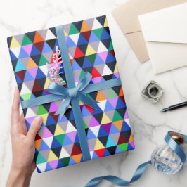 Presente Papel de empacotamento geométrico colorido