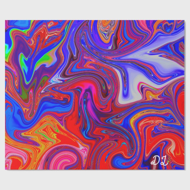 Presente Papel de empacotamento liquefeito de Abstrato márm (Aberto)