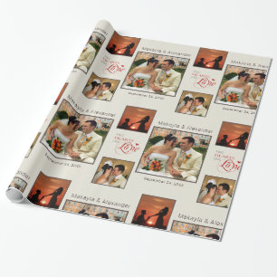 Presente Papel de empacotamento personalizado de colagem de