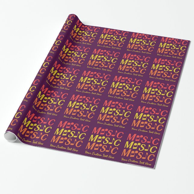 Presente Papel de empacotamento personalizado MÚSICO (Desenrolado)