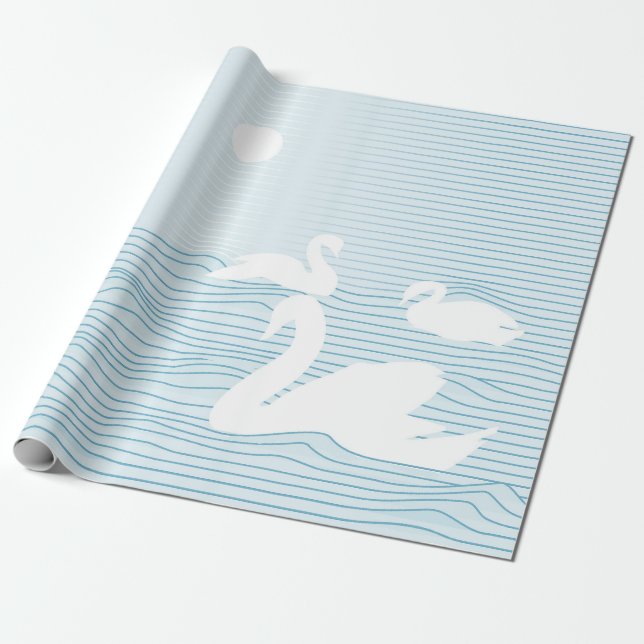 Presente Papel de empacotamento por deriva de Cisne Azul de (Desenrolado)