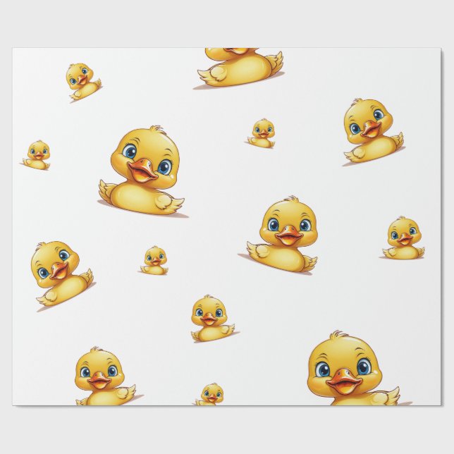 Presente Papel de empacotamento - Tema Ducky de Borracha (Aberto)