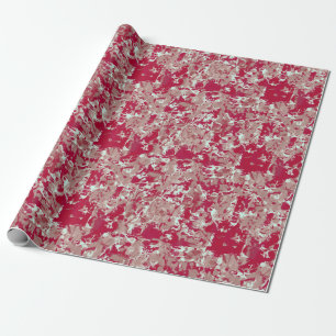 Presente Papel de empacotamento vermelho + bege