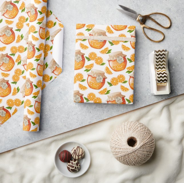 Presente Papel de emperramento laranja (Artesanato)