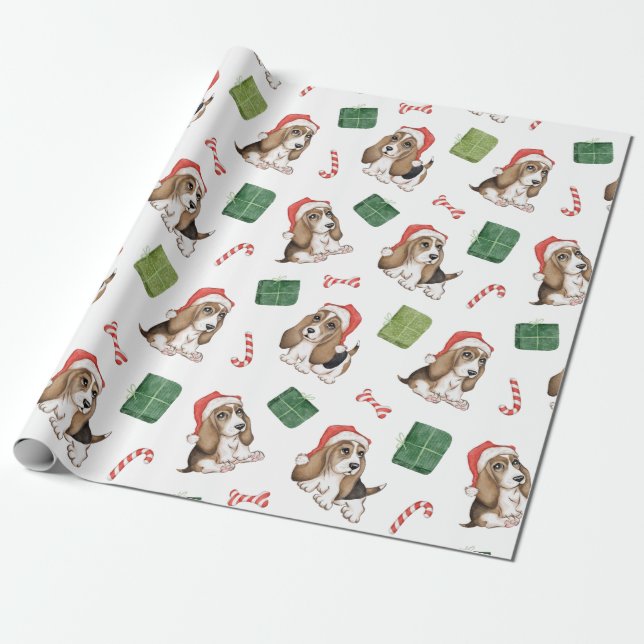 Presente Papel de enfeite de Natal para cães de cão (Desenrolado)