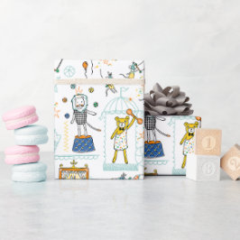 Presente Papel de enrolação de artistas de animais do circo