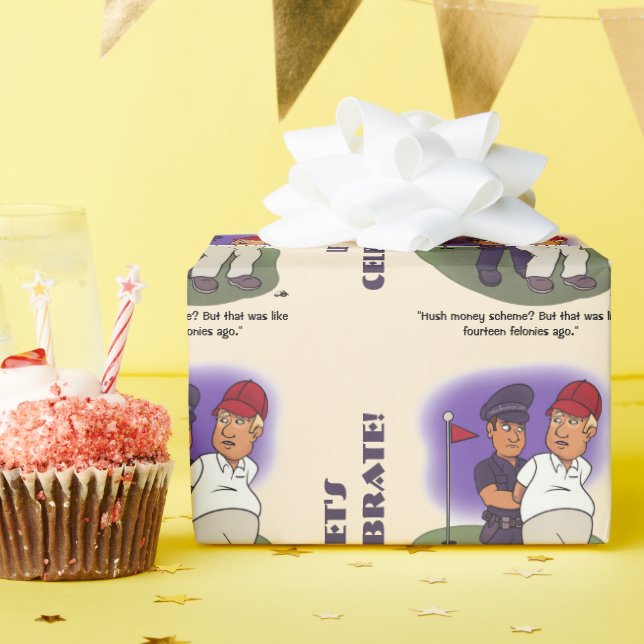 Presente Papel de enrolação de felonias de trump (Festa de aniversário)