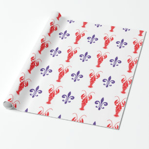 Presente Papel de enrolação de lagosta e Fleur de Lis