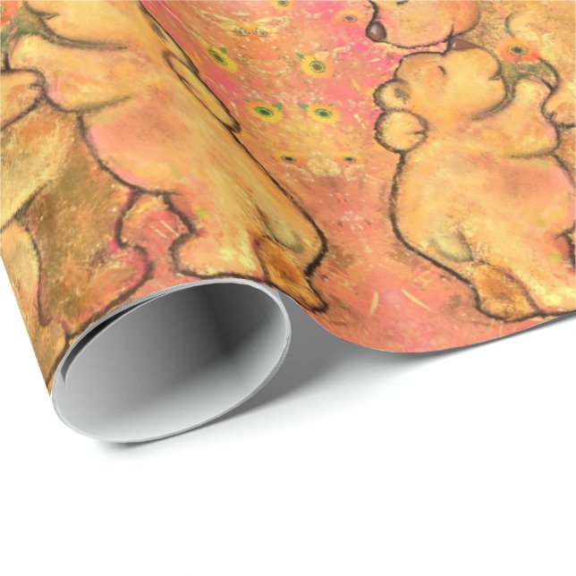 Presente Papel de enrolação de mamas e ursos (Ponta do rolo)