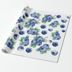 Presente papel de enrolação de mirtilo
