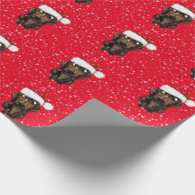 Papel de enrolação de Natal para cães de salsicha