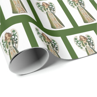 Presente Papel de enrolamento 30x6" do Irish Celtic Angel