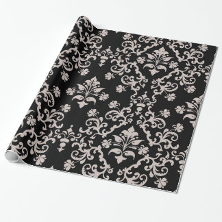 Presente Papel de enrolamento a preto e a rosa da imagem