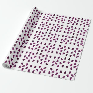 Presente Papel de enrolamento ametista roxo