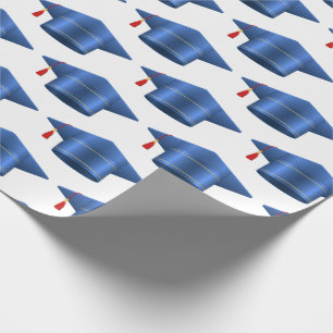 Presente Papel de enrolamento azul do boné de formatura