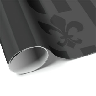 Presente Papel de enrolamento Black Velvet Fleur de Lis