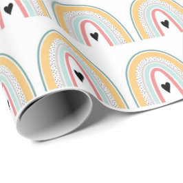Presente Papel de enrolamento - Bolinhas do arco-íris