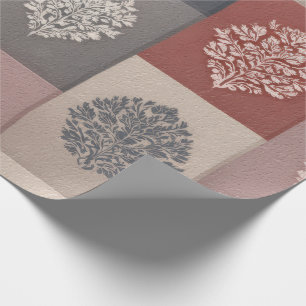 Presente Papel de enrolamento Botânico Rustic Bloco De Vi