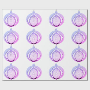 Presente Papel de enrolamento branco de ornamento rosa e vi