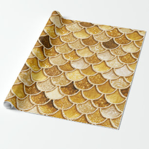 Presente Papel de enrolamento brilhante Dourado de cinzas d
