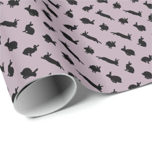 Presente Papel de enrolamento Bunny Frenzy (Rosa Dusty)