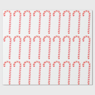 Presente Papel de enrolamento Candy Canes