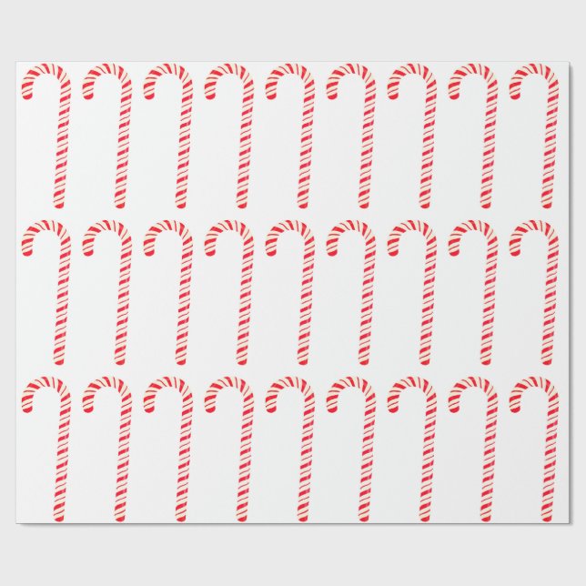 Presente Papel de enrolamento Candy Canes (Aberto)