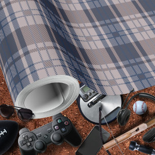 Presente Papel de enrolamento castanho-masculino de xadrez 