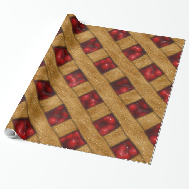Presente Papel de enrolamento Cherry Pie 1 (Desenrolado)