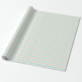Presente Papel de enrolamento Chic Dourado Chevron