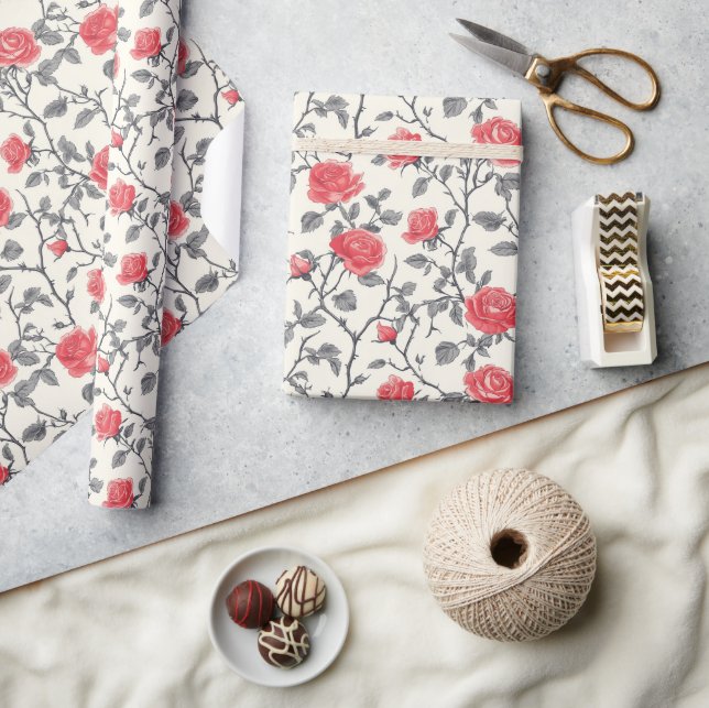 Presente Papel de enrolamento Classy Rosa Greenery (Artesanato)