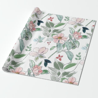 Presente Papel de enrolamento colorido floral