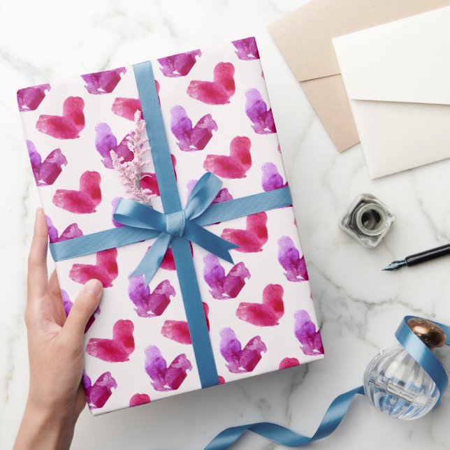 Presente Papel de enrolamento com impressões digitais em fo (Presentear)