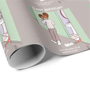 Presente Papel de enrolamento com Mamãe média
