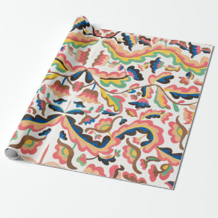 Presente Papel de enrolamento com padrão Floral design