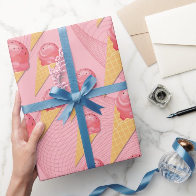 Presente Papel de enrolamento Cone do Sorvete de Doce (Presentear)