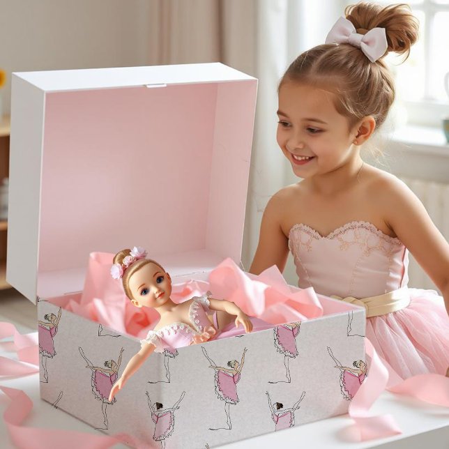 Presente Papel de enrolamento cor-de-rosa-ballerina (Criador carregado)