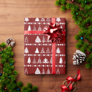 Presente Papel de enrolamento da árvore de Natal