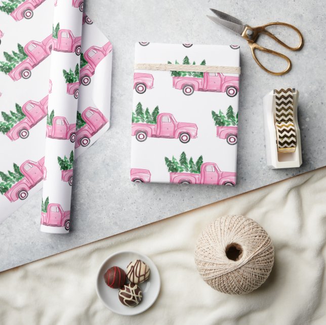 Presente Papel de enrolamento da árvore de Natal de caminhõ (Artesanato)