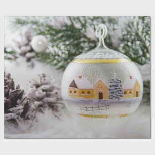 Presente Papel de enrolamento da bola de Natal