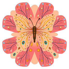 Presente Papel de enrolamento da borboleta