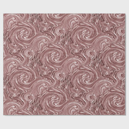 Presente Papel de enrolamento da espiral de damasco rosa
